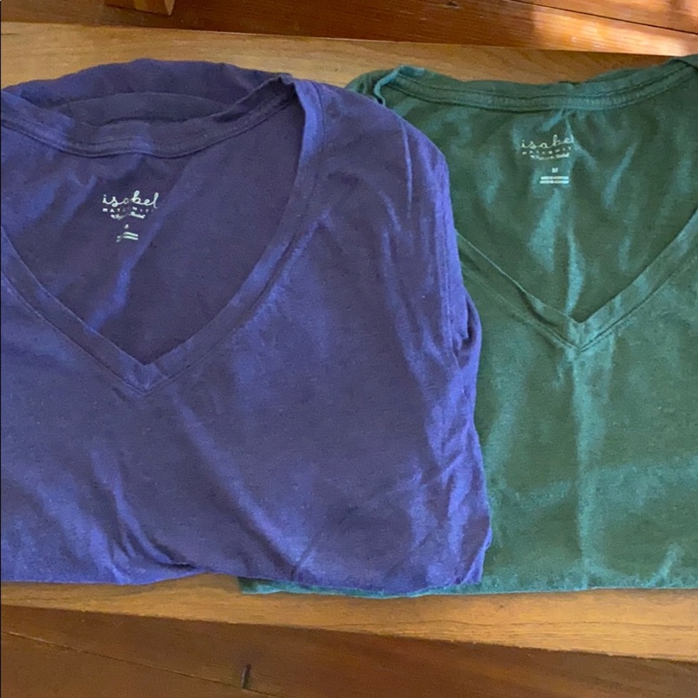 Maternity v-neck short sleeve t-shirts